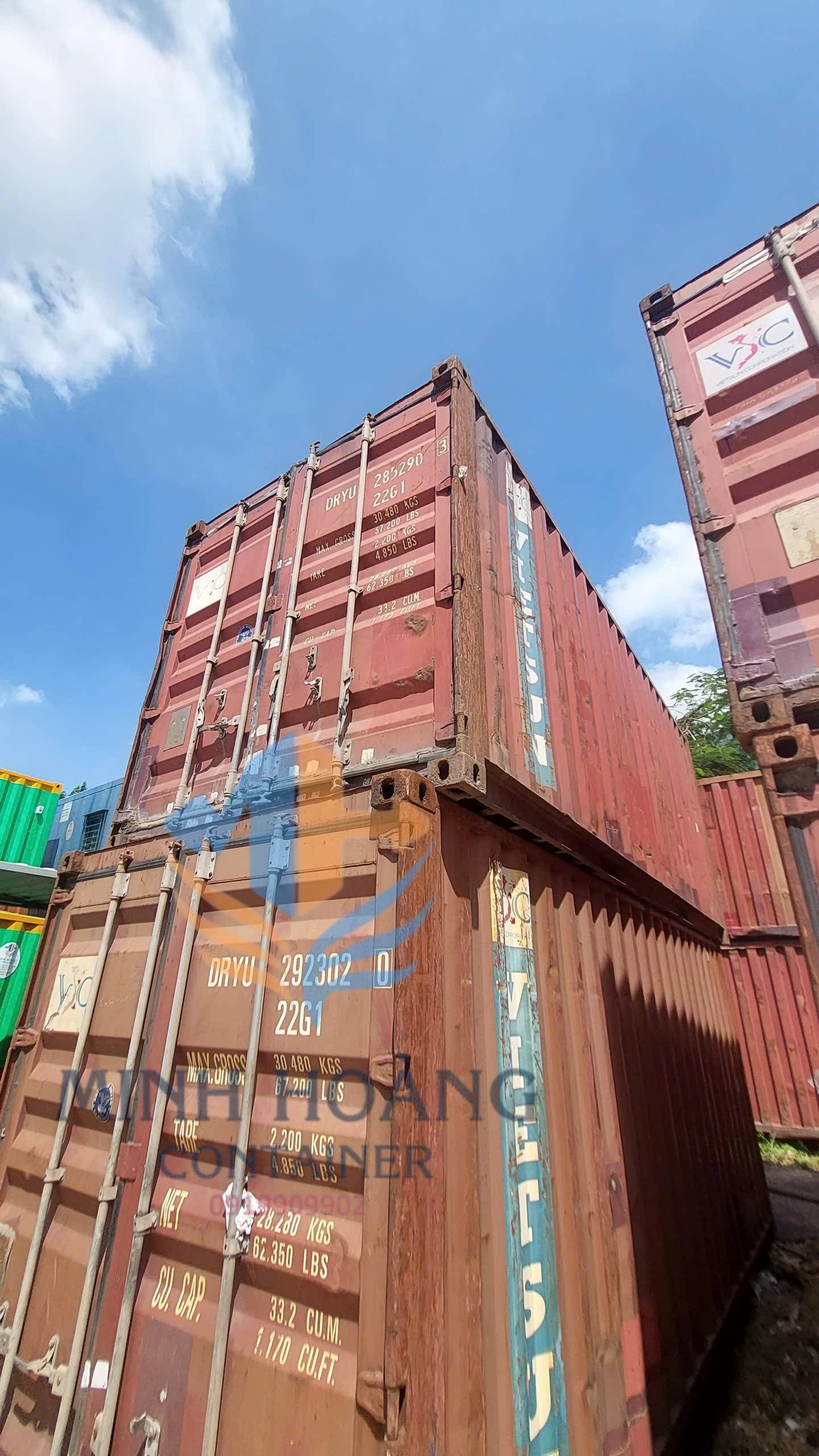 Container Kho 20 Feet Màu Đỏ Cao 2m6 Mẫu 4